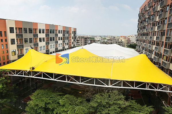 廣州花都籃球場(chǎng)膜結(jié)構(gòu)項(xiàng)目