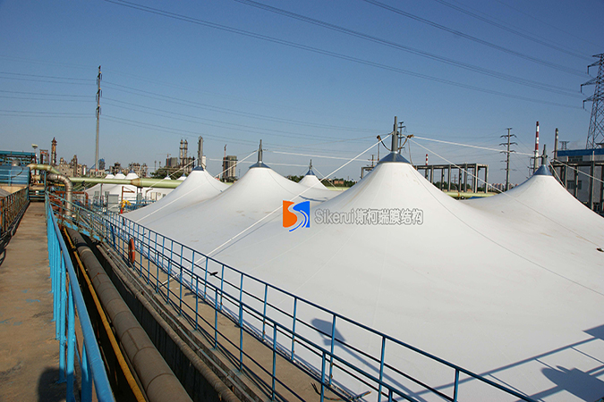 內(nèi)蒙某污水池加蓋封閉膜結(jié)構(gòu)項(xiàng)目