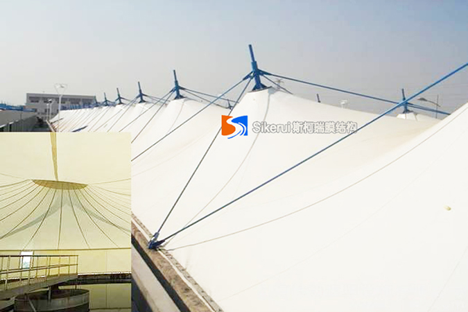 內(nèi)蒙某污水池加蓋封閉膜結(jié)構(gòu)項(xiàng)目