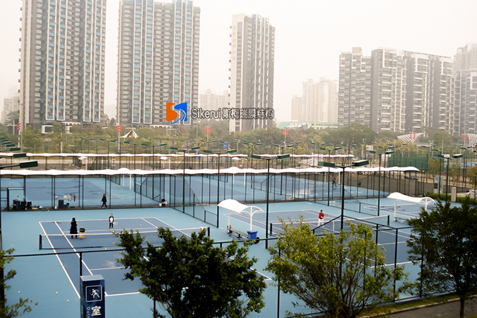 深圳灣網(wǎng)球中心長(zhǎng)廊膜結(jié)構(gòu)